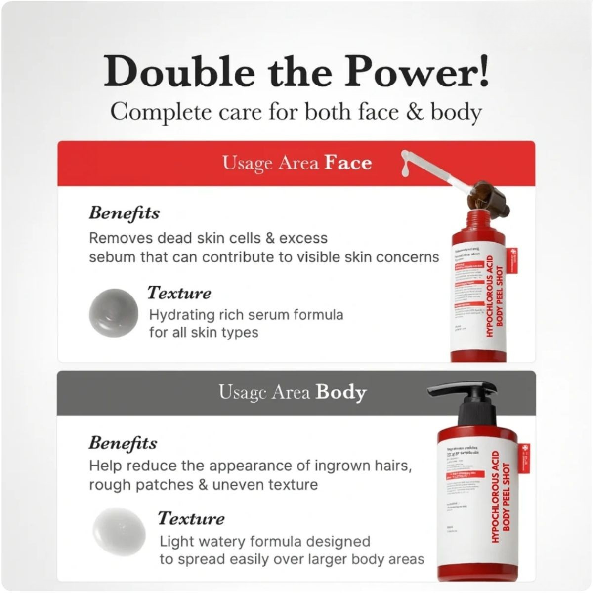 Hypochlorous Acid Rice Peel Shot Duo