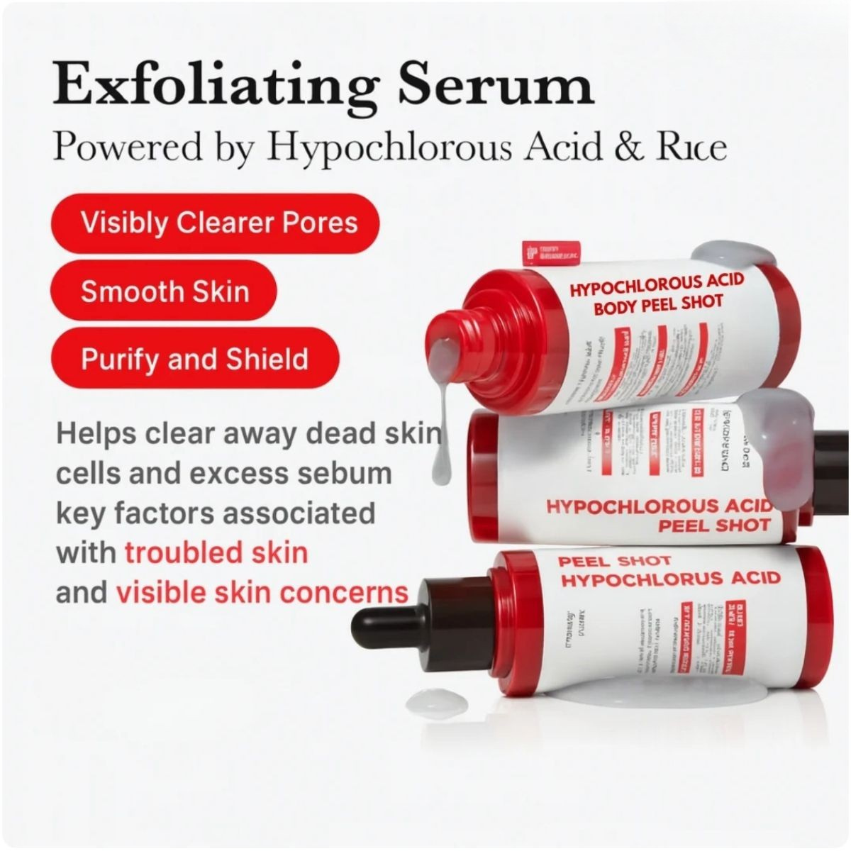 Hypochlorous Acid Rice Peel Shot Duo
